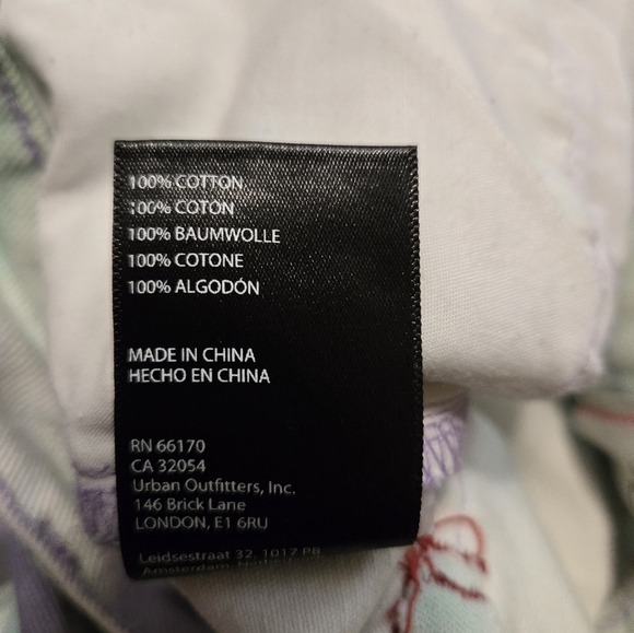 BDG Urban Outfitters Floral Tie Dye Cowboy Jeans In 28x27 Straight Leg - Picture 11 of 15